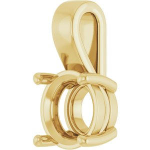 10K Yellow Gold 8.8 mm Round Charm/Pendant Mounting – image 4