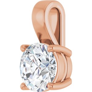 10K Rose Gold 8.8 mm Round Charm/Pendant Mounting – image 3