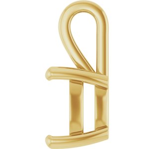 10K Yellow Gold 10 mm Cushion Charm/Pendant Mounting – image 6