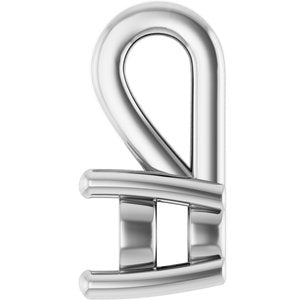 Sterling Silver 3.5 mm Round Charm/Pendant Mounting – image 6