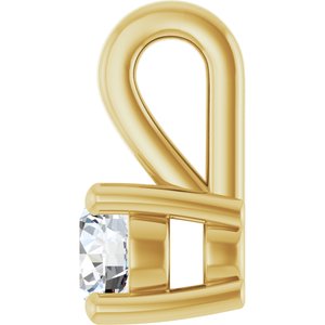 10K Yellow Gold 3.5 mm Round Charm/Pendant Mounting – image 5