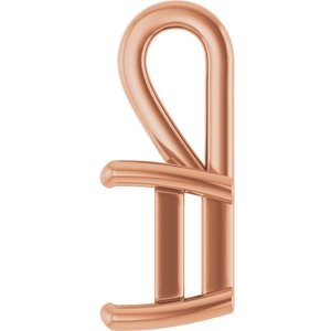18K Rose Gold 10x8 mm Emerald Charm/Pendant Mounting – image 6