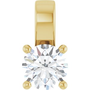 10K Yellow Gold 6.5 mm Round Charm/Pendant Mounting
