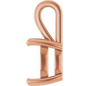 18K Rose Gold 11 mm Cushion Charm/Pendant Mounting – image 6