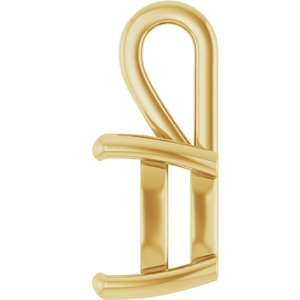 14K Yellow Gold 11 mm Cushion Charm/Pendant Mounting – image 6