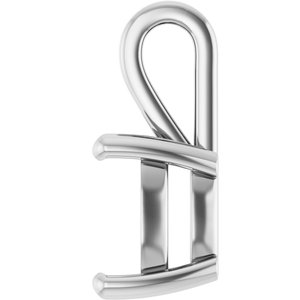 18K White Gold 11 mm Cushion Charm/Pendant Mounting – image 6