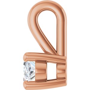 10K Rose Gold 5x3 mm Oval Charm/Pendant Mounting – image 5