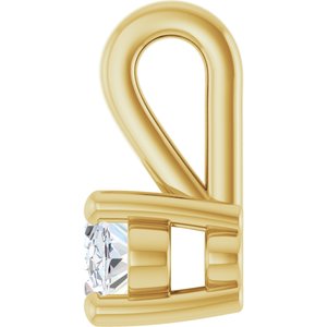 10K Yellow Gold 5x3 mm Oval Charm/Pendant Mounting – image 5