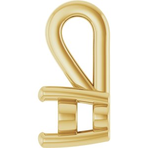18K Yellow Gold 5x3 mm Oval Charm/Pendant Mounting – image 6