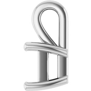 14K White Gold 3.75 mm Square Charm/Pendant Mounting – image 6