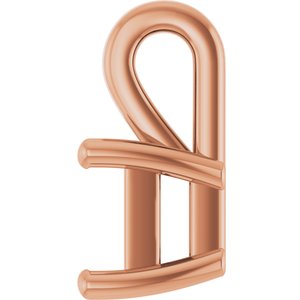 18K Rose Gold 3.75 mm Square Charm/Pendant Mounting – image 6