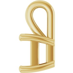 18K Yellow Gold 3.75 mm Square Charm/Pendant Mounting – image 6