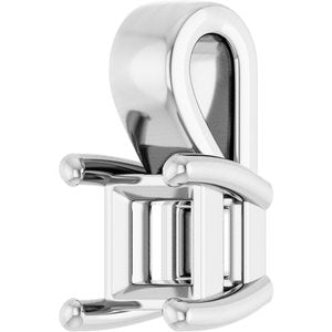 14K White Gold 3.75 mm Square Charm/Pendant Mounting – image 4