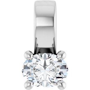 Sterling Silver 4x3 mm Oval Charm/Pendant Mounting