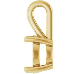 14K Yellow Gold 8 mm Round Charm/Pendant Mounting – image 6