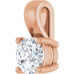14K Rose Gold 6 mm Round Charm/Pendant Mounting – image 3