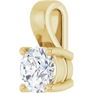 14K Yellow Gold 6 mm Round Charm/Pendant Mounting – image 3