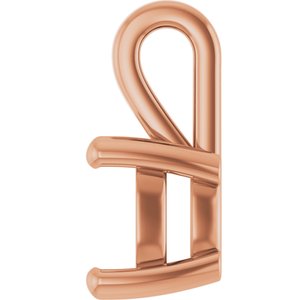 18K Rose Gold 7 mm Cushion Charm/Pendant Mounting – image 6