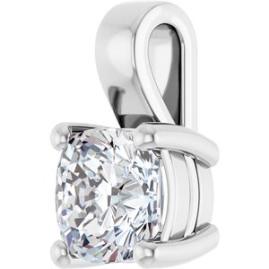 Continuum Sterling Silver 7 mm Cushion Charm/Pendant Mounting – image 3