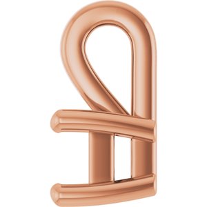 18K Rose Gold 4.5x3 mm Emerald Charm/Pendant Mounting – image 6