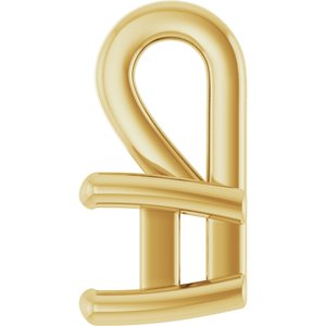 18K Yellow Gold 4.5x3 mm Emerald Charm/Pendant Mounting – image 6