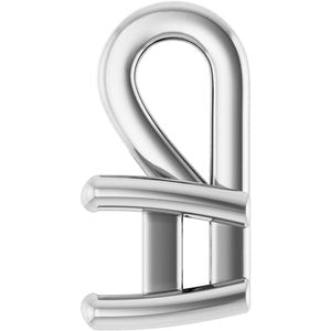 Continuum Sterling Silver 4.5x3 mm Emerald Charm/Pendant Mounting – image 6