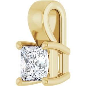 10K Yellow Gold 3.5 mm Square Charm/Pendant Mounting – image 3