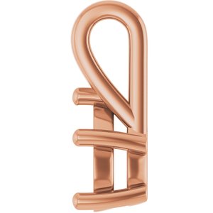 14K Rose Gold 8x6 mm Pear Charm/Pendant Mounting – image 6