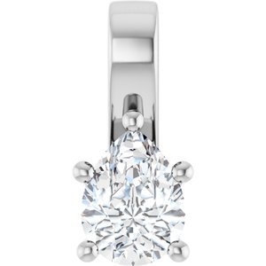 Continuum Sterling Silver 8x6 mm Pear Charm/Pendant Mounting
