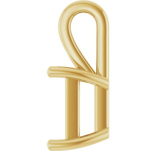10K Yellow Gold 8 mm Square Charm/Pendant Mounting – image 6
