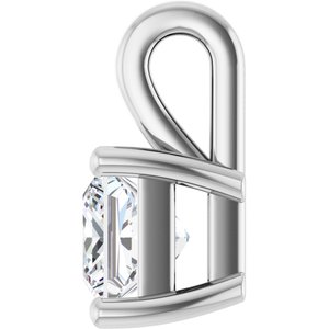Sterling Silver 4.5 mm Square Charm/Pendant Mounting – image 5