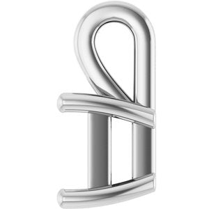 14K White Gold 4.5 mm Square Charm/Pendant Mounting – image 6