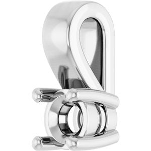 14K White Gold 3.2 mm Round Charm/Pendant Mounting – image 4
