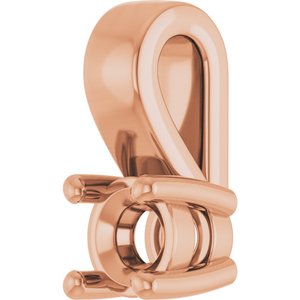 14K Rose Gold 3.2 mm Round Charm/Pendant Mounting – image 4