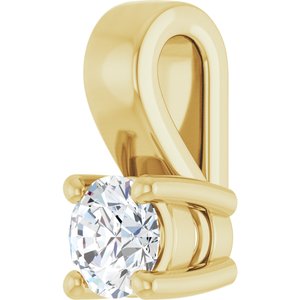 14K Yellow Gold 3.2 mm Round Charm/Pendant Mounting – image 3