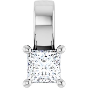 Sterling Silver 3 mm Square Charm/Pendant Mounting