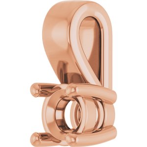 18K Rose Gold 3.5 mm Round Charm/Pendant Mounting – image 4