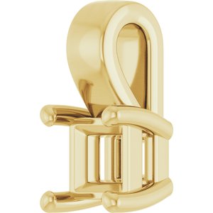 10K Yellow Gold 3.25 mm Square Charm/Pendant Mounting – image 4