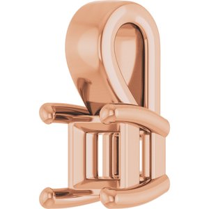 10K Rose Gold 3.25 mm Square Charm/Pendant Mounting – image 4