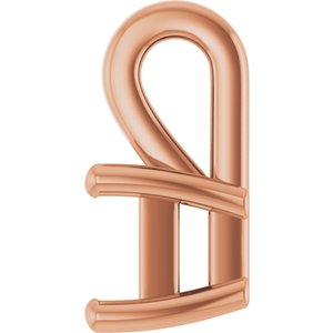 10K Rose Gold 3.25 mm Square Charm/Pendant Mounting – image 6