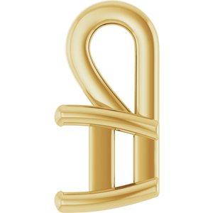 14K Yellow Gold 3.25 mm Square Charm/Pendant Mounting – image 6