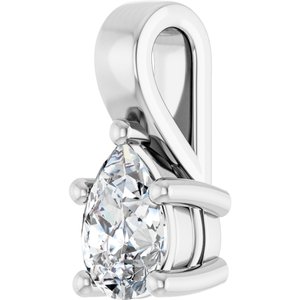 Platinum 7x5 mm Pear Charm/Pendant Mounting – image 3