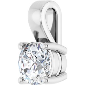 Sterling Silver 6.5 mm Round Charm/Pendant Mounting – image 3
