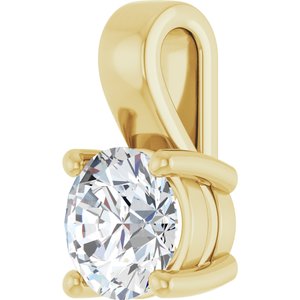 10K Yellow Gold 6.5 mm Round Charm/Pendant Mounting – image 3