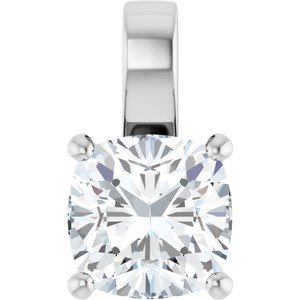 Sterling Silver 11 mm Cushion Charm/Pendant Mounting