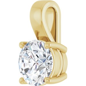 14K Yellow Gold 9 mm Round Charm/Pendant Mounting – image 3