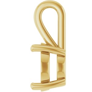 14K Yellow Gold 9 mm Round Charm/Pendant Mounting – image 6