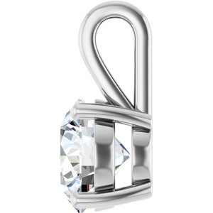 10K White Gold 9 mm Round Charm/Pendant Mounting – image 5