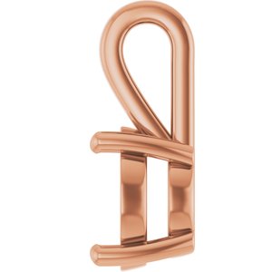 18K Rose Gold 9 mm Round Charm/Pendant Mounting – image 6
