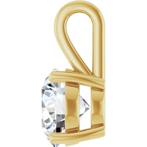 18K Yellow Gold 9 mm Round Charm/Pendant Mounting – image 5